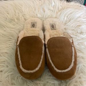 Leather Ugg slides